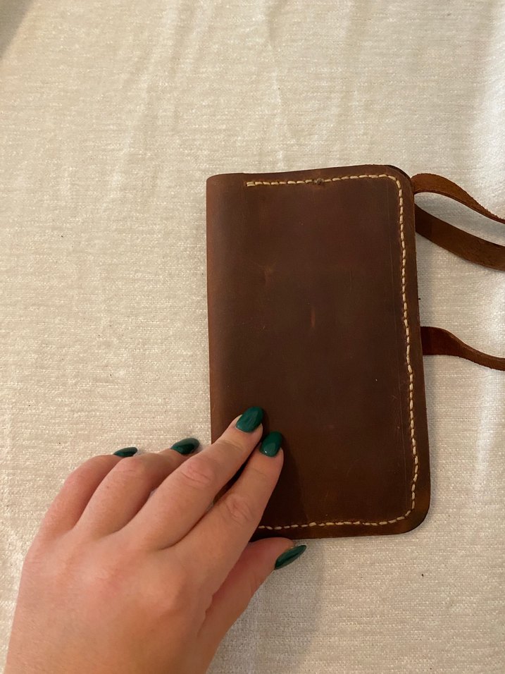 Kahverengi Deri Minimalist  Cüzdan - Görsel 2