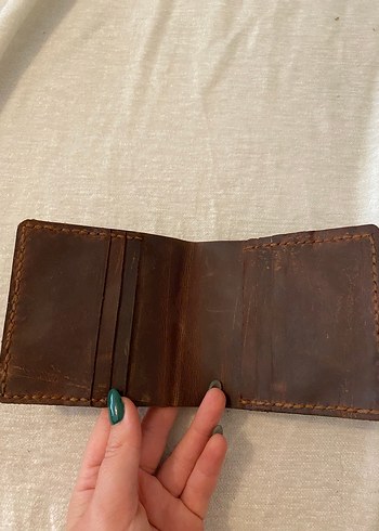 Koyu Kahverengi Vintage erkek Cüzdanı - Görsel 3