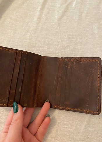 Koyu Kahverengi Vintage erkek Cüzdanı - Görsel 2