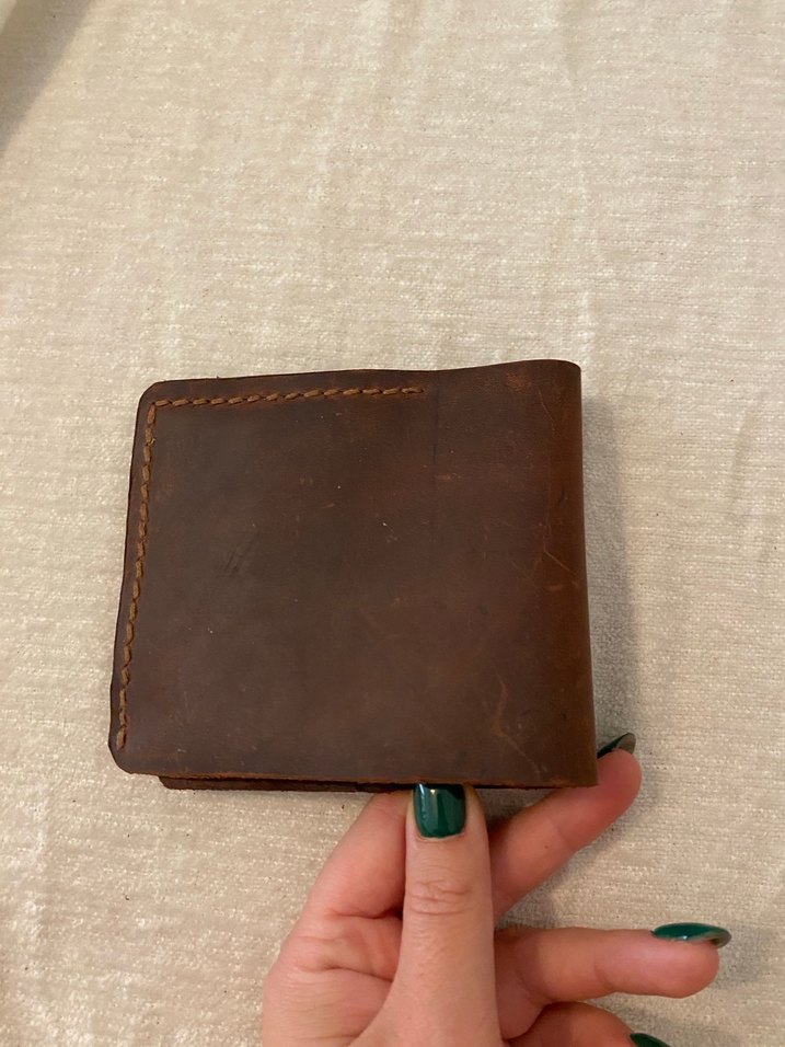 Koyu Kahverengi Vintage erkek Cüzdanı - Görsel 4