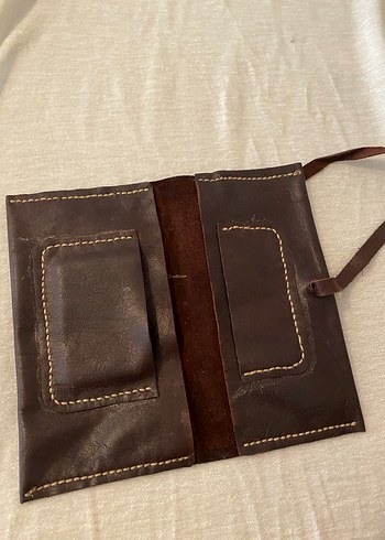 Kahverengi Deri Kadın Portföy Çanta - Görsel 3