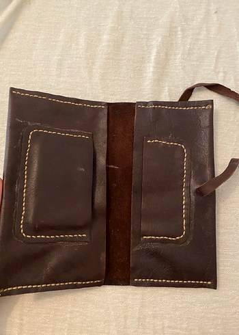 Kahverengi Deri Kadın Portföy Çanta - Görsel 2