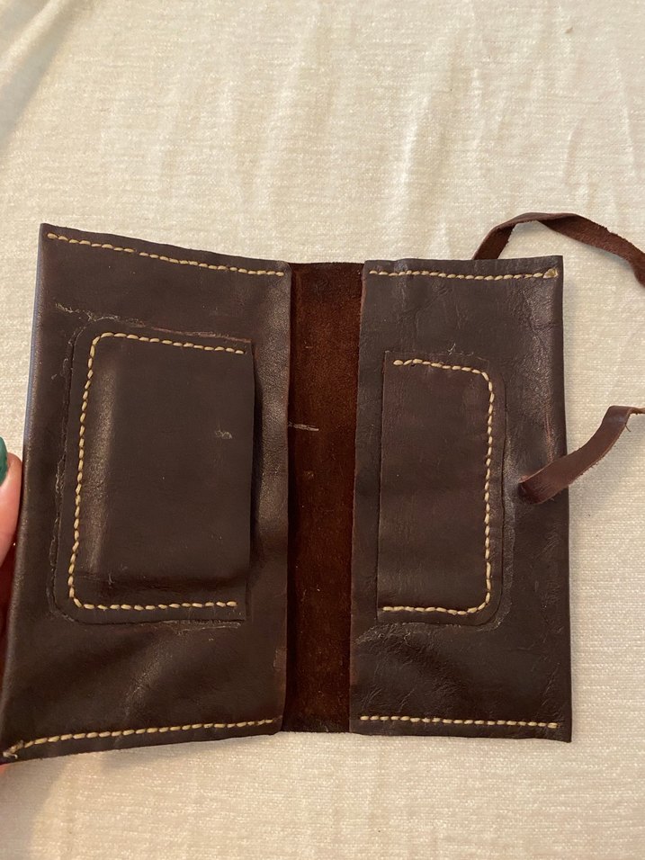 Kahverengi Deri Kadın Portföy Çanta - Görsel 2