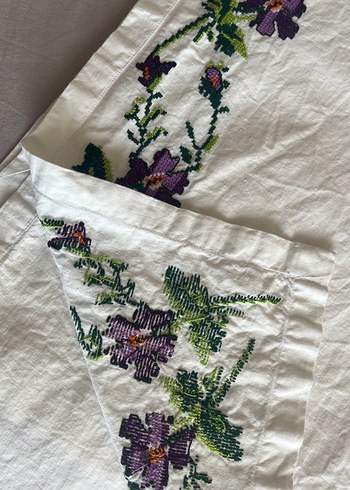 Kanaviçe örtü  el yapımı - Görsel 2