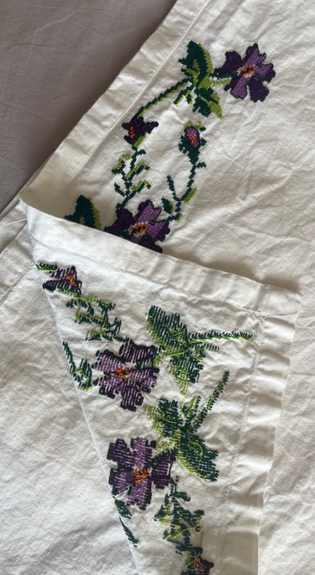 Kanaviçe örtü  el yapımı - Görsel 2