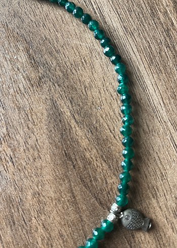 Doğal taş balıklı kolye - Görsel 2