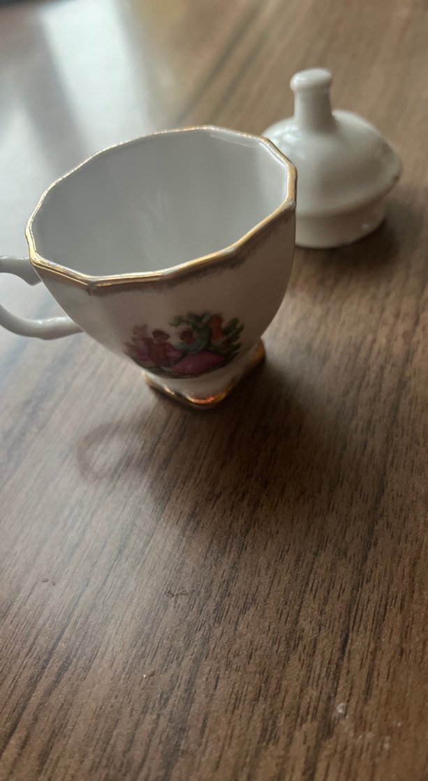 Eskılerden kalma antıka tek fincan - Görsel 4