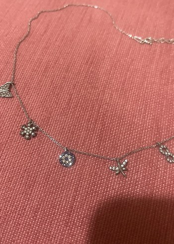 Nazar boncuklu 925Gümüş kolye - Görsel 2