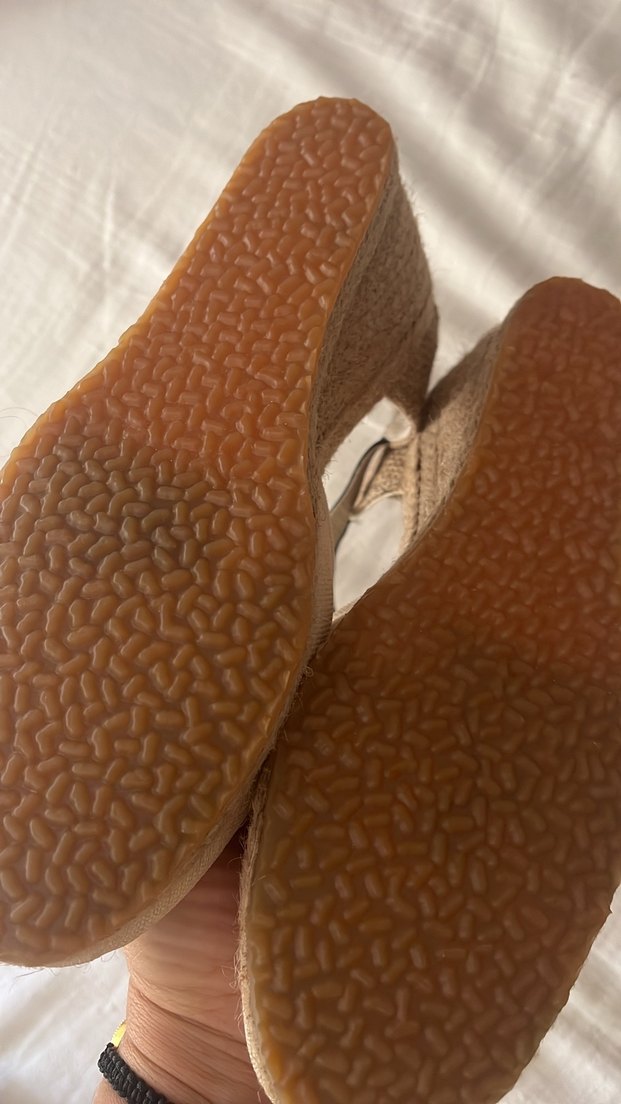 Bej Keten Kadın Dolgu Topuklu Espadril - Görsel 3