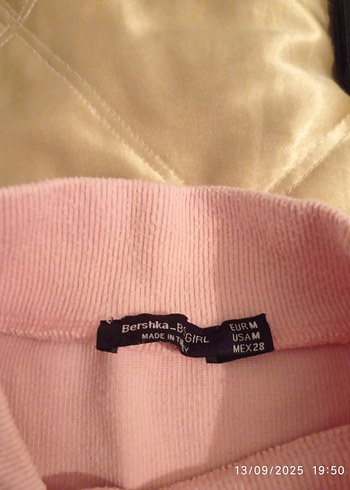 Bershka Düğmeli Pembe Boğazlı Kadın Kazak