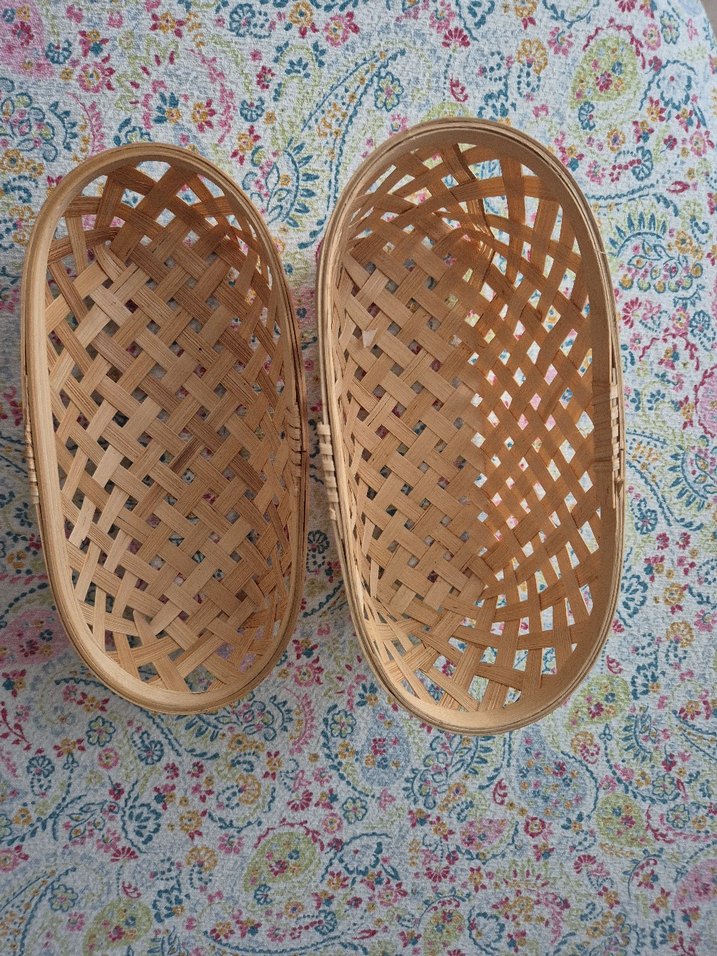 Bej Hasır Sepet Seti - Görsel 2