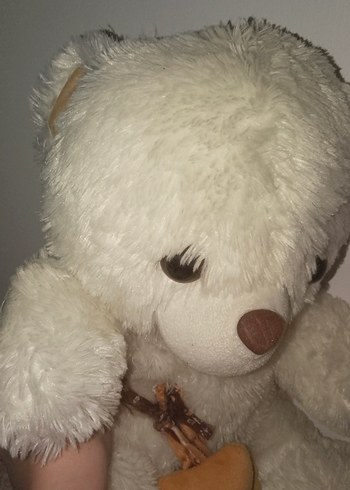 Beyaz Peluş Ayıcık Oyuncak - Görsel 3