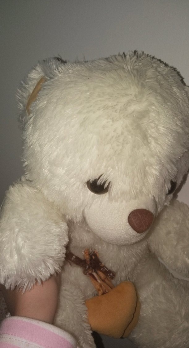 Beyaz Peluş Ayıcık Oyuncak - Görsel 3