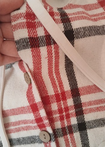 Kapüşonlu Ekose Desenli Kadın Gömlek - Görsel 4