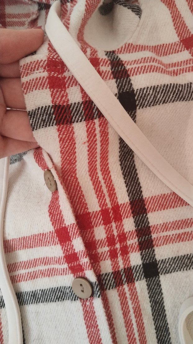 Kapüşonlu Ekose Desenli Kadın Gömlek - Görsel 4