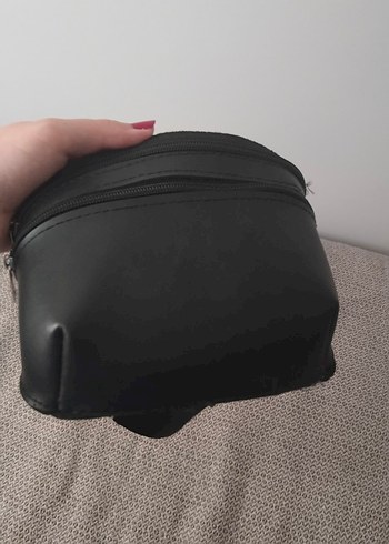 Siyah Deri Kadın Bel Çantası - Görsel 4