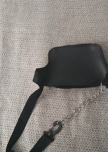 Siyah Deri Kadın Bel Çantası - Görsel 3