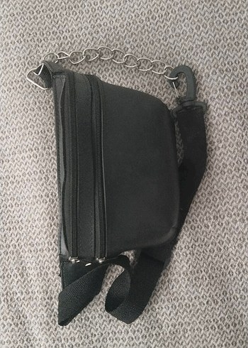 Siyah Deri Kadın Bel Çantası - Görsel 2