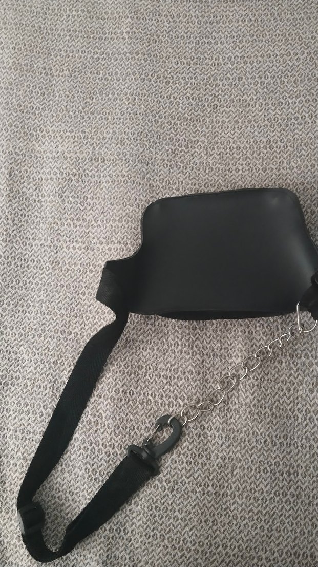 Siyah Deri Kadın Bel Çantası - Görsel 3