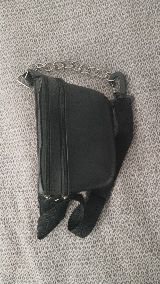 Siyah Deri Kadın Bel Çantası - Görsel 2