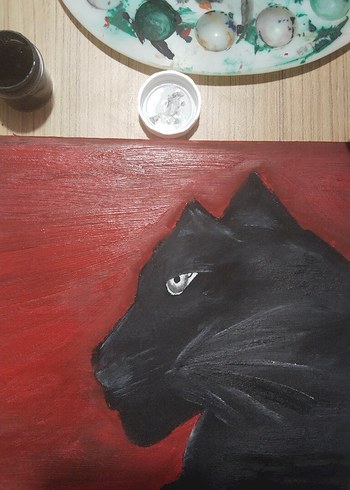 Siyah Panter Temalı Dekoratif Tablo - Görsel 2