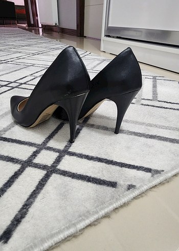 Klasik Siyah Stiletto Topuklu Kadın Ayakkabı 10 cm topuk - Görsel 5