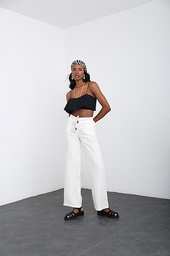 xs Beden ZARA VOLANLI ASKILI CROP