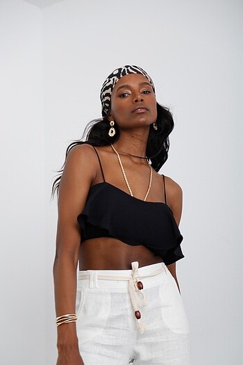 ZARA VOLANLI ASKILI CROP