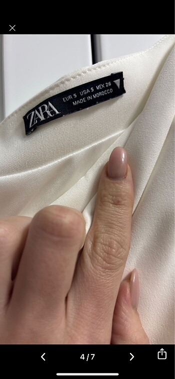 s Beden beyaz Renk Zara şık straplez elbise