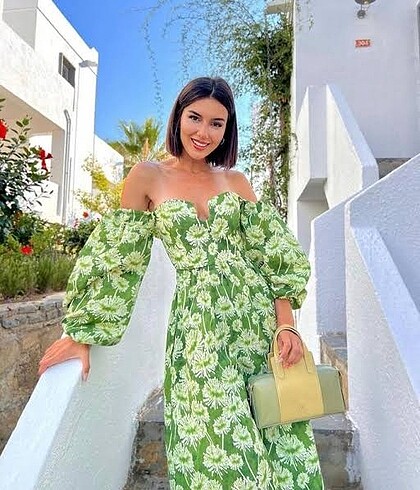Zara desenli elbise