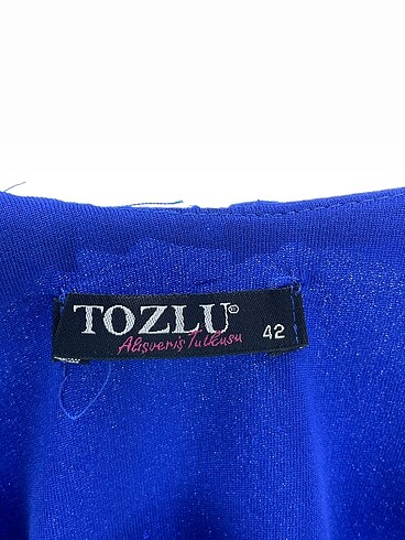 42 Beden mavi Renk Tozlu Günlük Elbise %70 İndirimli.
