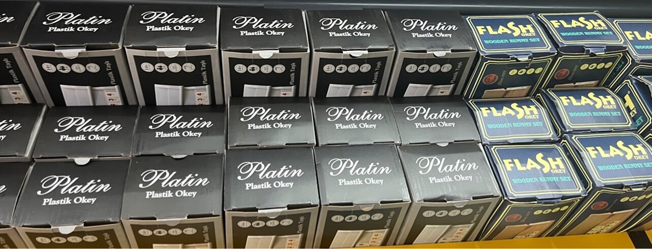  Beden Renk Okey takımı plastik platin