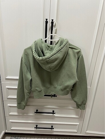s Beden Zara haki crop sweatshirt