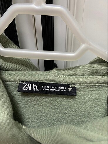 Zara Zara haki crop sweatshirt