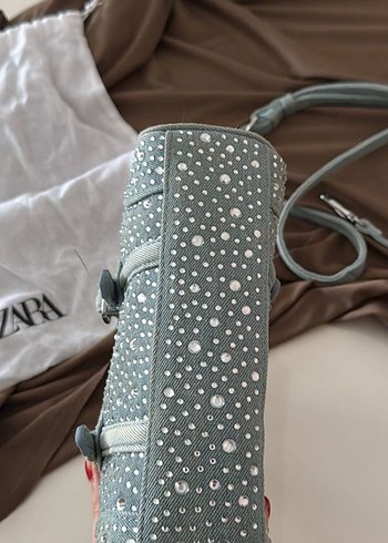  Beden mavi Renk Zara jean kot çanta sorunsuz 