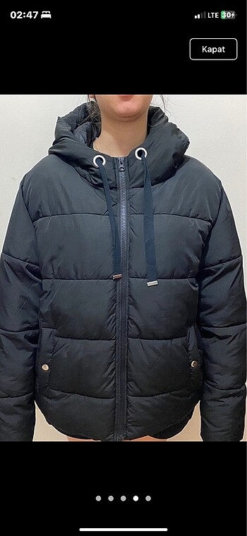 xl Beden Siyah şişme mont