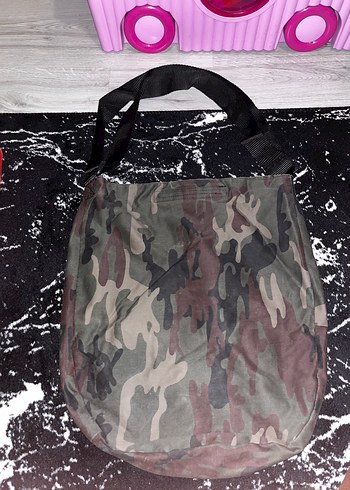 Kahverengi Kamuflaj Desenli Kadın Çanta - Görsel 2