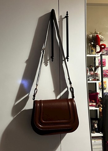 Bordo Deri Kadın Kol Çantası - Görsel 2