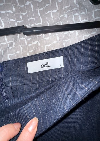 Lacivert Çizgili Mini Etek - Görsel 4