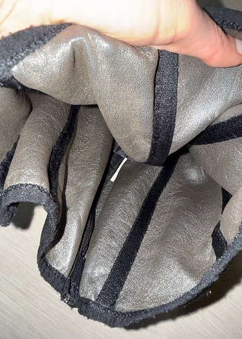 Parlak Siyah Fitted termal Korse - Görsel 3