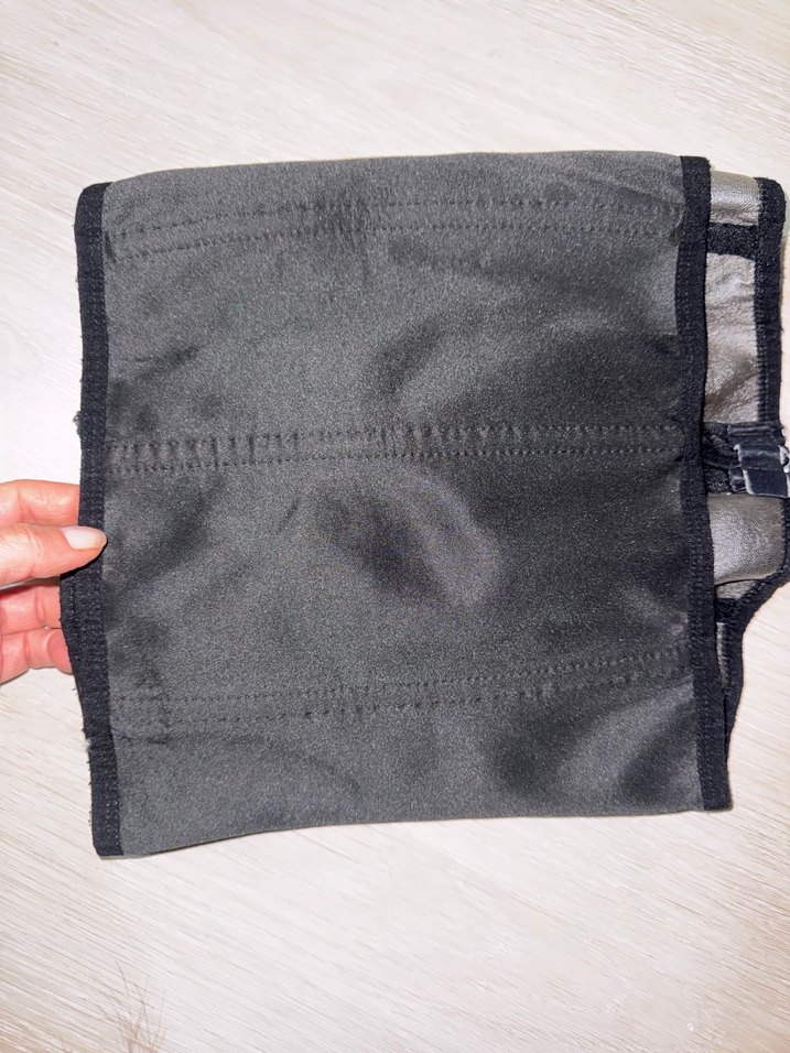 Parlak Siyah Fitted termal Korse - Görsel 2