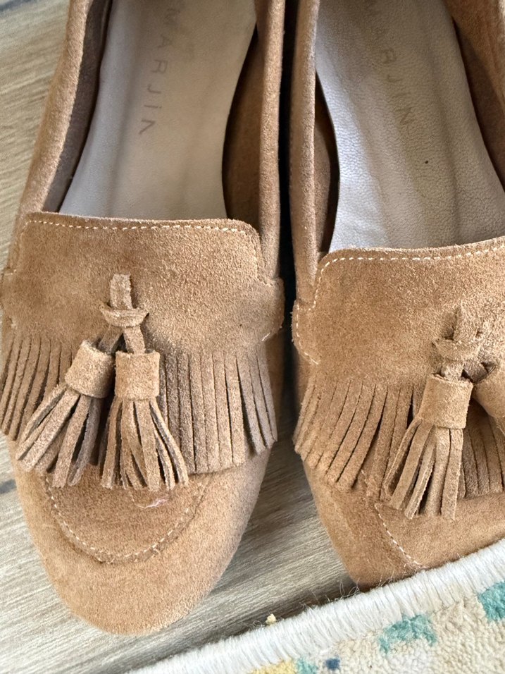 Bej Süet Püsküllü Kadın Loafer - Görsel 2