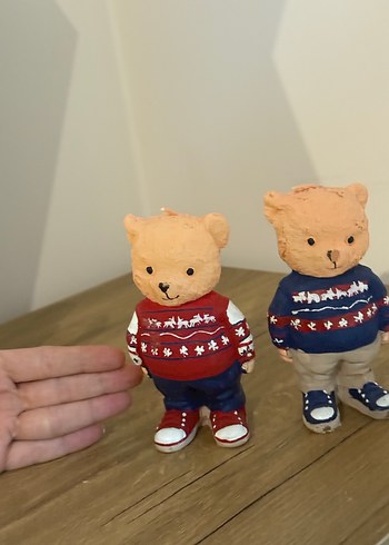 Renkli Ayı Figürleri İkili Set mum - Görsel 3