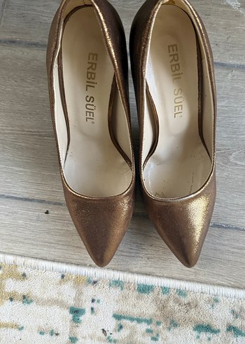 Kahverengi Parlak Deri Stiletto Kadın Ayakkabı - Görsel 2