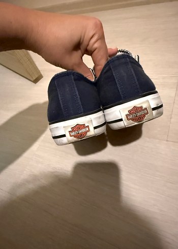 Lacivert Denim Bağcıklı Kadın Spor Ayakkabı - Görsel 3