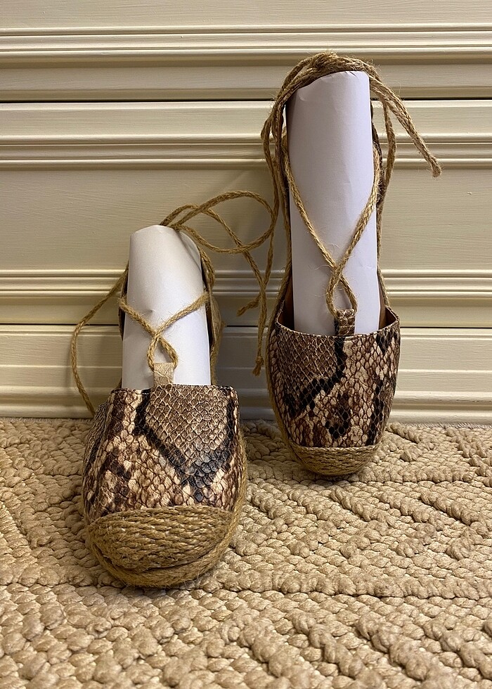 SON FİYATTIR! Bambi Hakiki deri espadril - Görsel 3