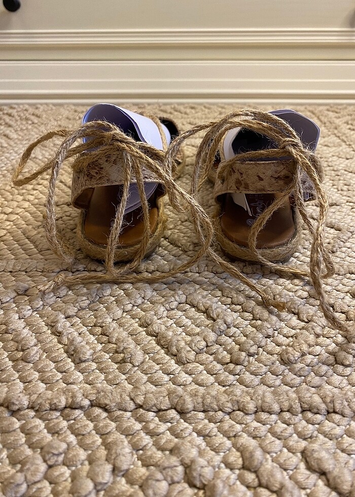 SON FİYATTIR! Bambi Hakiki deri espadril - Görsel 4