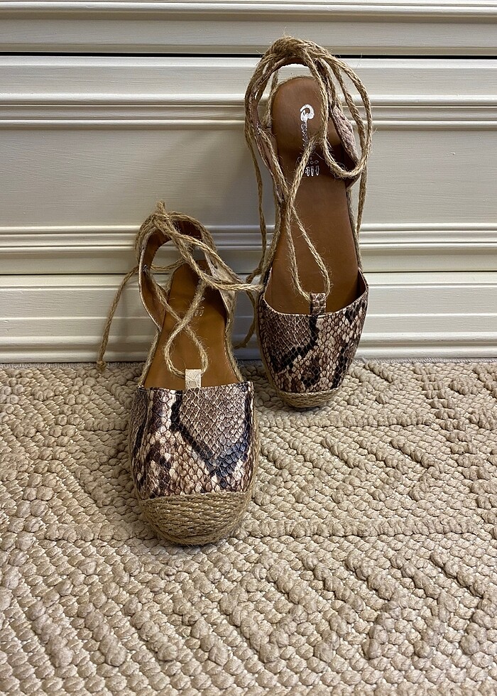 SON FİYATTIR! Bambi Hakiki deri espadril - Görsel 5