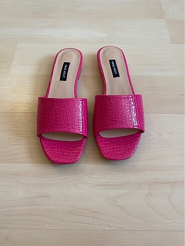 38 Beden pembe Renk Nine West Fuşya düz terlik