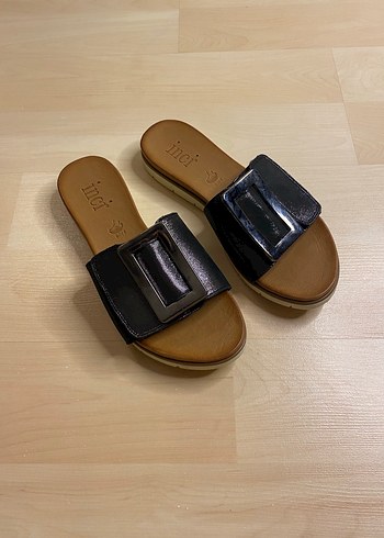 Hakiki deri Tokalı cırtlı Kadın Terlik - Görsel 3